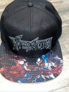 Marvel Black Hat with Red and White Logo